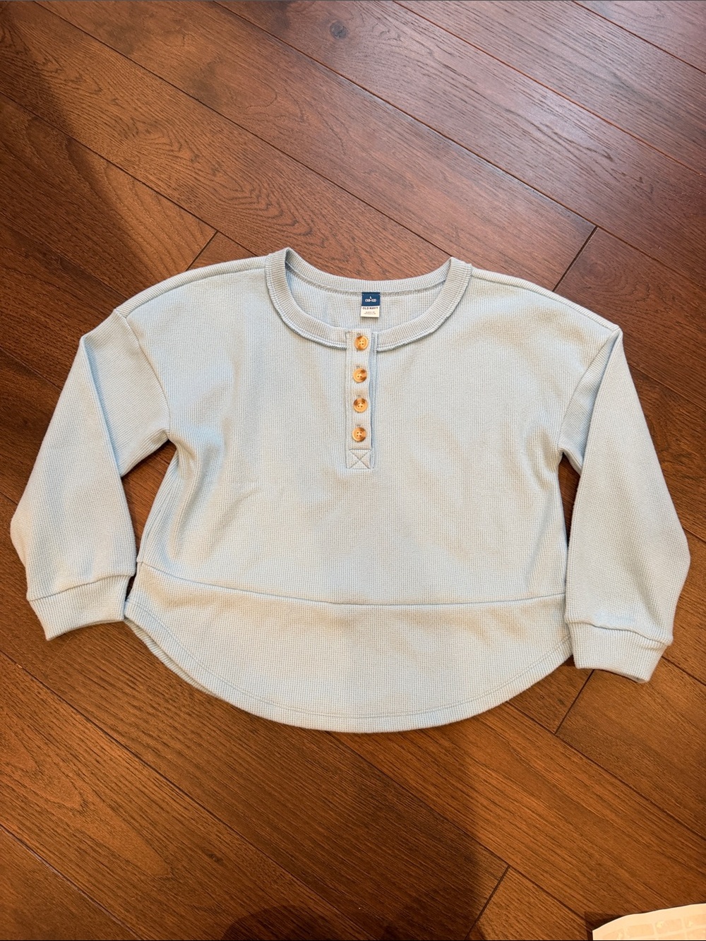 Old Navy Girls Light Blue Henley Pullover for Kids Size Large 10/12 - C72-082